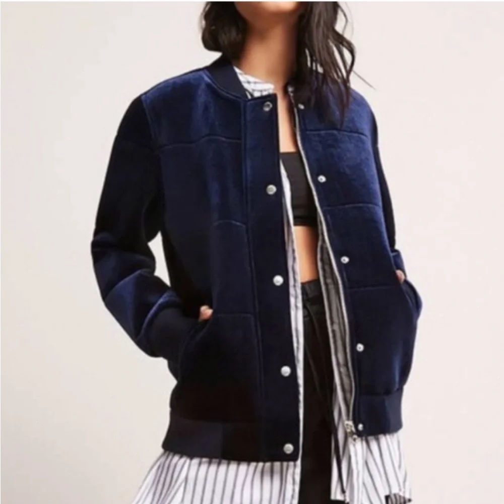 MEMBERS ONLY RETRO VELVET QUILTED BOMBER JACKET - Picture 1 of 6
